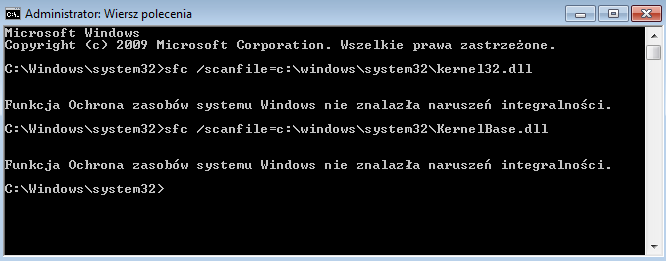sfc /scanfile=c:\windows\system32\kernel32.dll